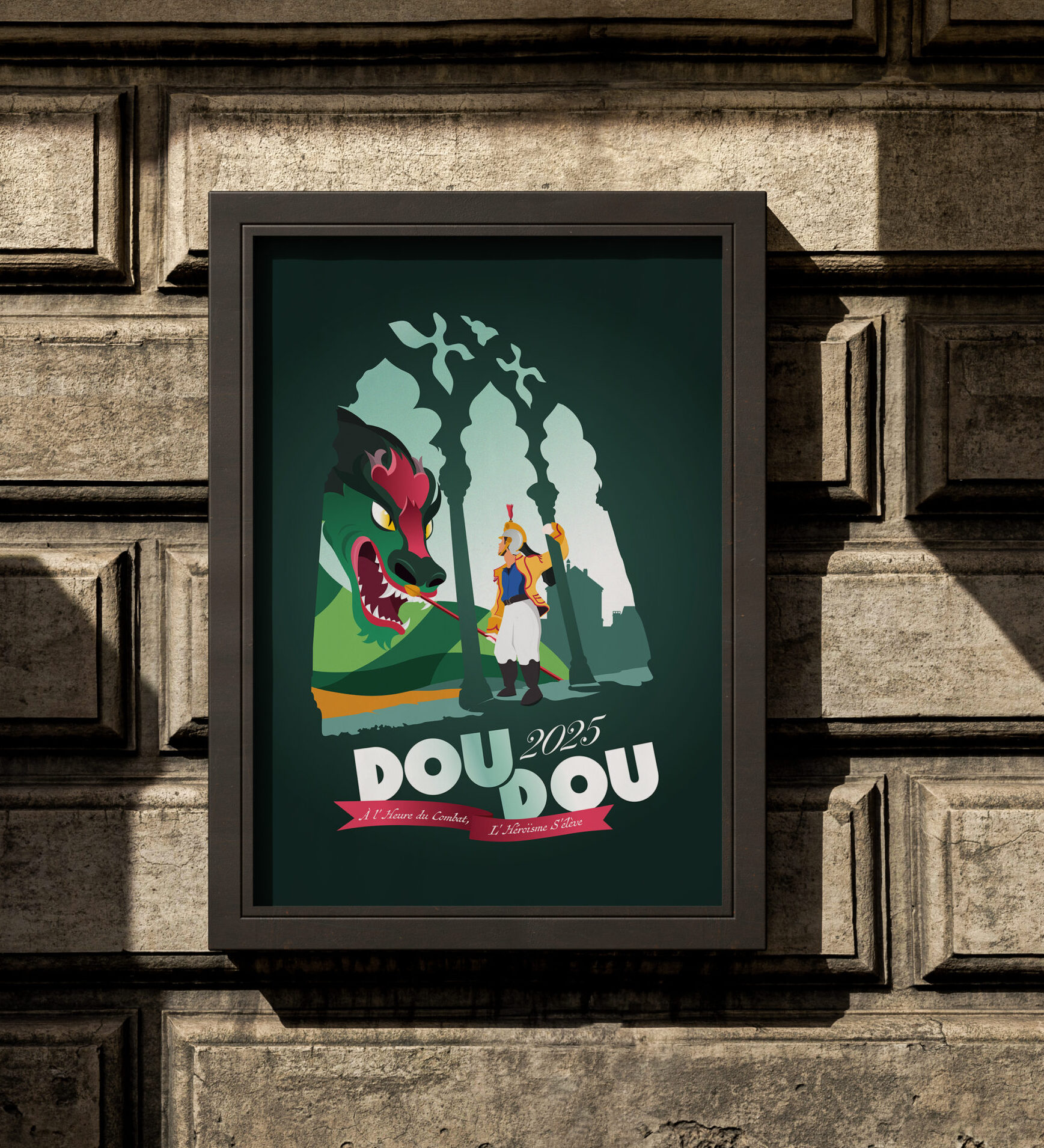 Affiche doudou en situation verte